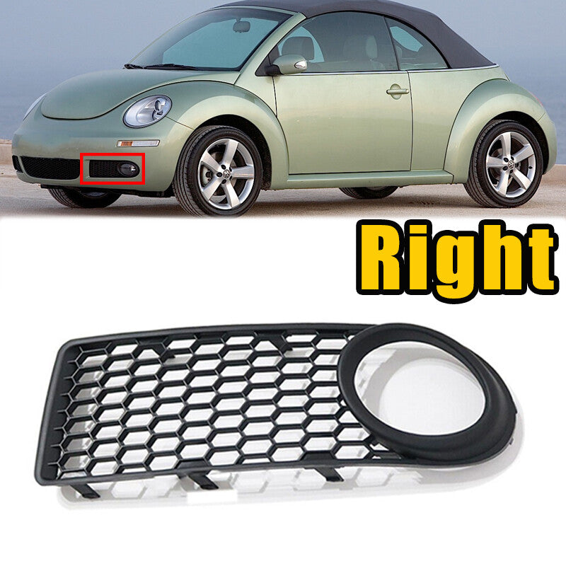 Right for VW Beetle/Cabrio 2006-11 Front Bumper Fog Lamp Cover Frame Mesh Grille