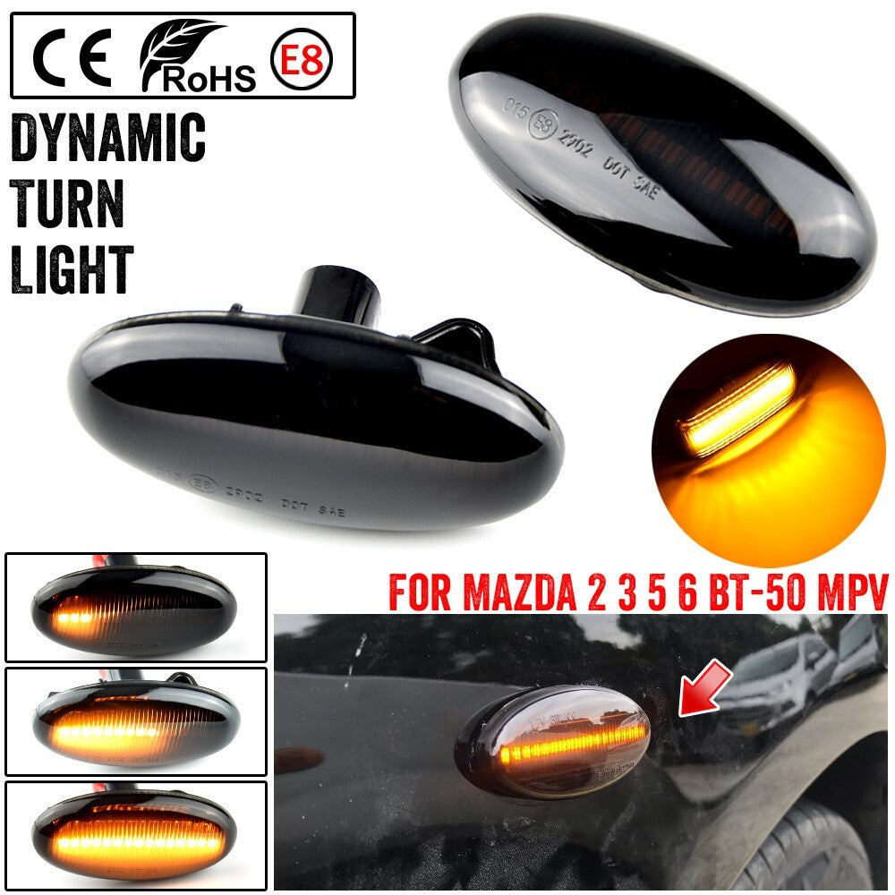 Dynamic Side Marker Turn light signal lamp for Mazda 2 (DE/DH) BT-50 MPV II