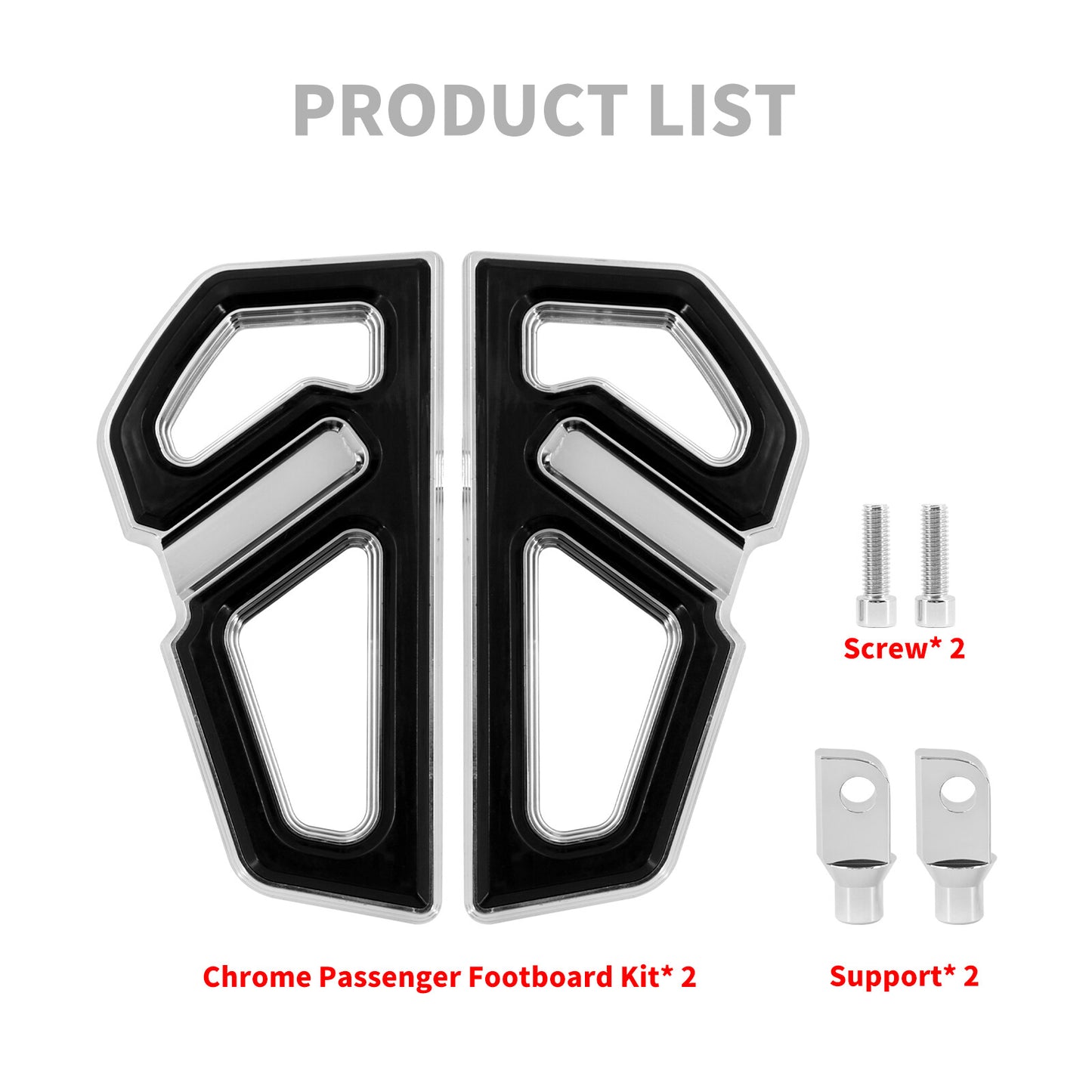 Chrome Empire Passenger Footboard Foot Pegs Rests Fit for Harley Sportster Dyna