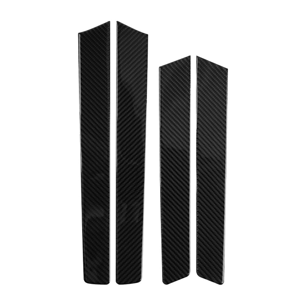 4Pcs Car Door Trim Strip Cover Decor Carbon Fiber for VW Touareg 2011-2018