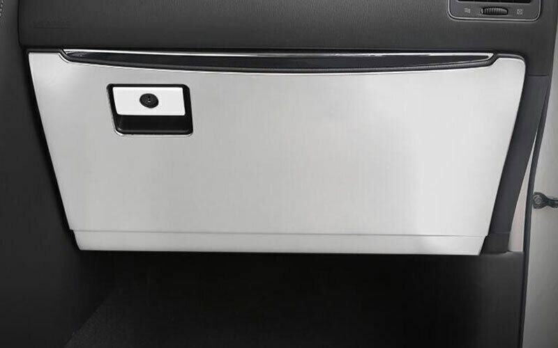 Chrome Steel for Co -Pilot Storage Box Anti-kick Panel Trim for Nissan Armada 17-2020