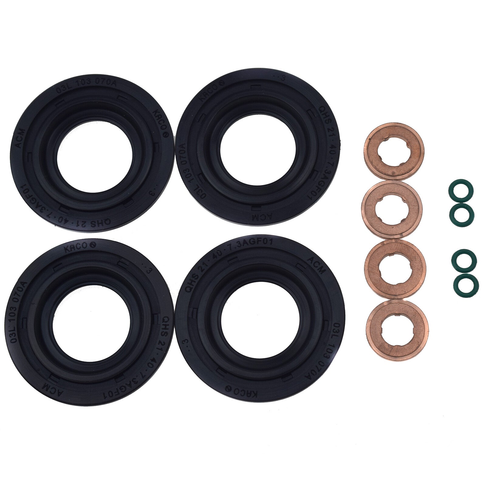 Fuel Injector Seal Washer O-Rings Set 6C1Q6K780AB for Ford Transit 2006-2014