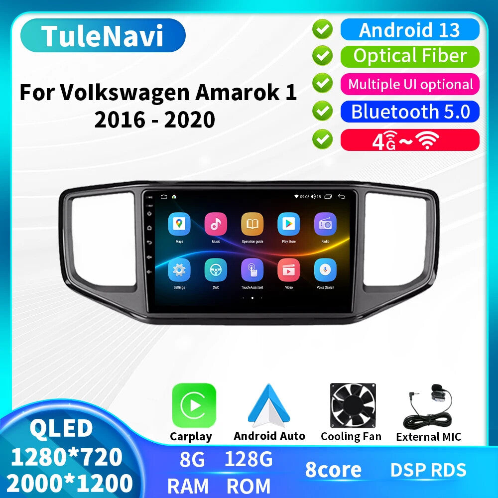 for Volkswagen Amarok 1 GPS Auto Carplay Android Car Stereo Radio Multimedia DSP