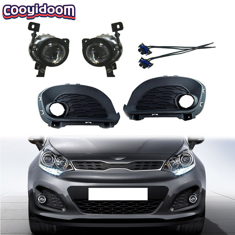 1 Set for KIA Rio Hatchback 2012-2015 Fog Light + COVER + CONNECTOR