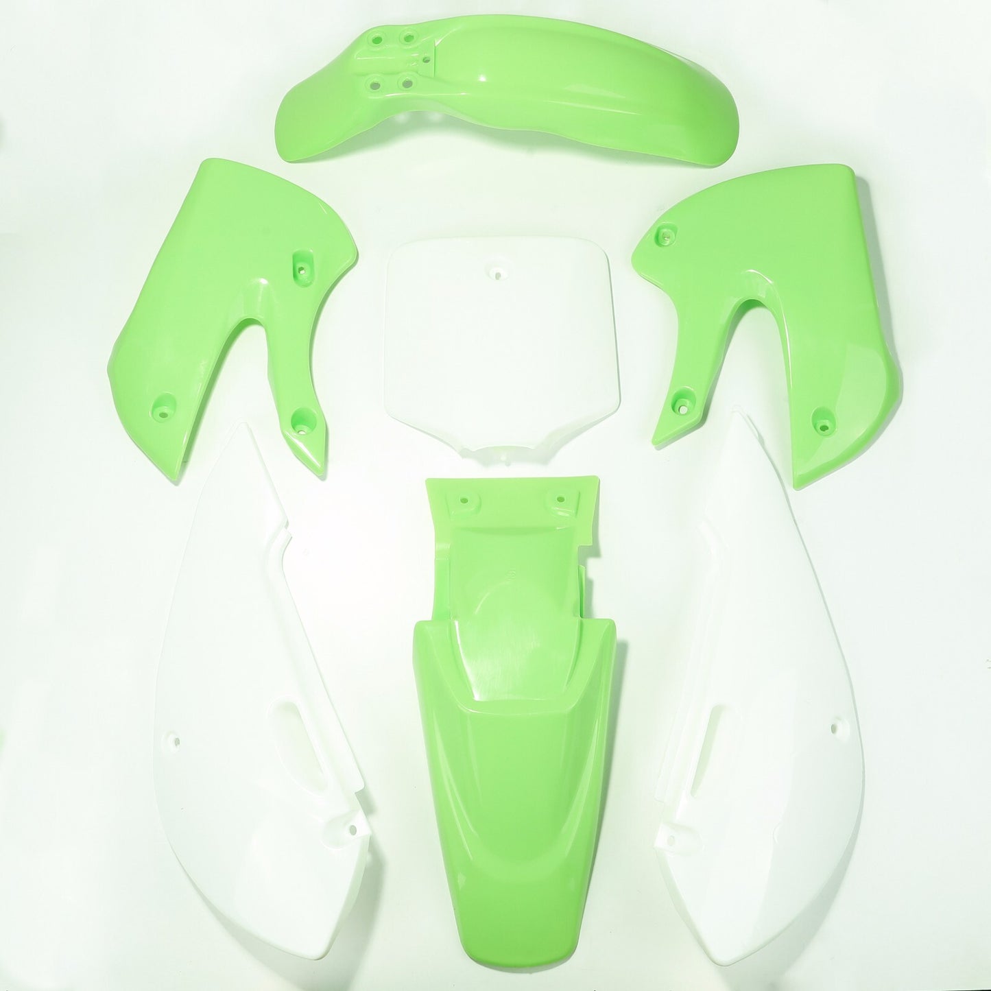 Green plastic fender fairing kit for Kawasaki KX 65 KLX110 DRZ110 Dirt Pit bicycles