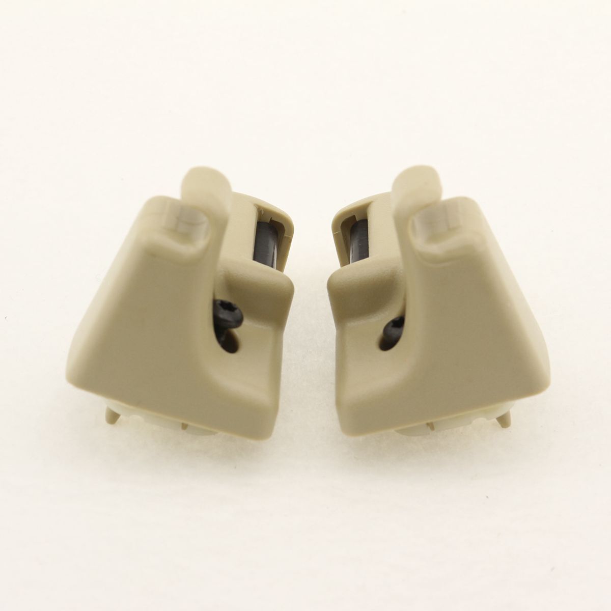 2-Pack Right + Left Beige Sun Visor Clips for Land Rover for Range Rover 03-12