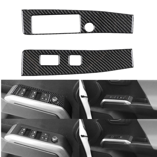 for Toyota Tacoma Carbon Fiber Interior Front Window Control Cover Trim 2016-21