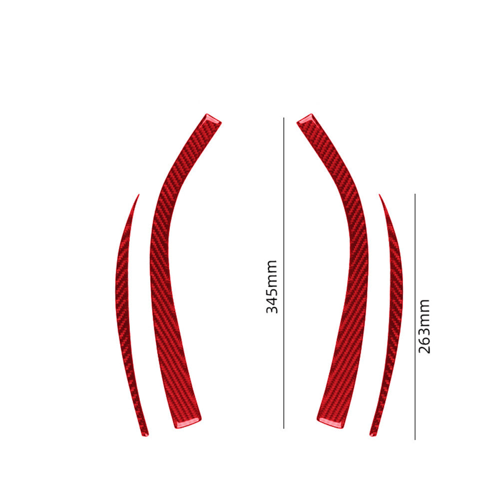 4Pcs Red Carbon Fiber Side Door Bumper Protector Cover Trim for Toyota Supra A90