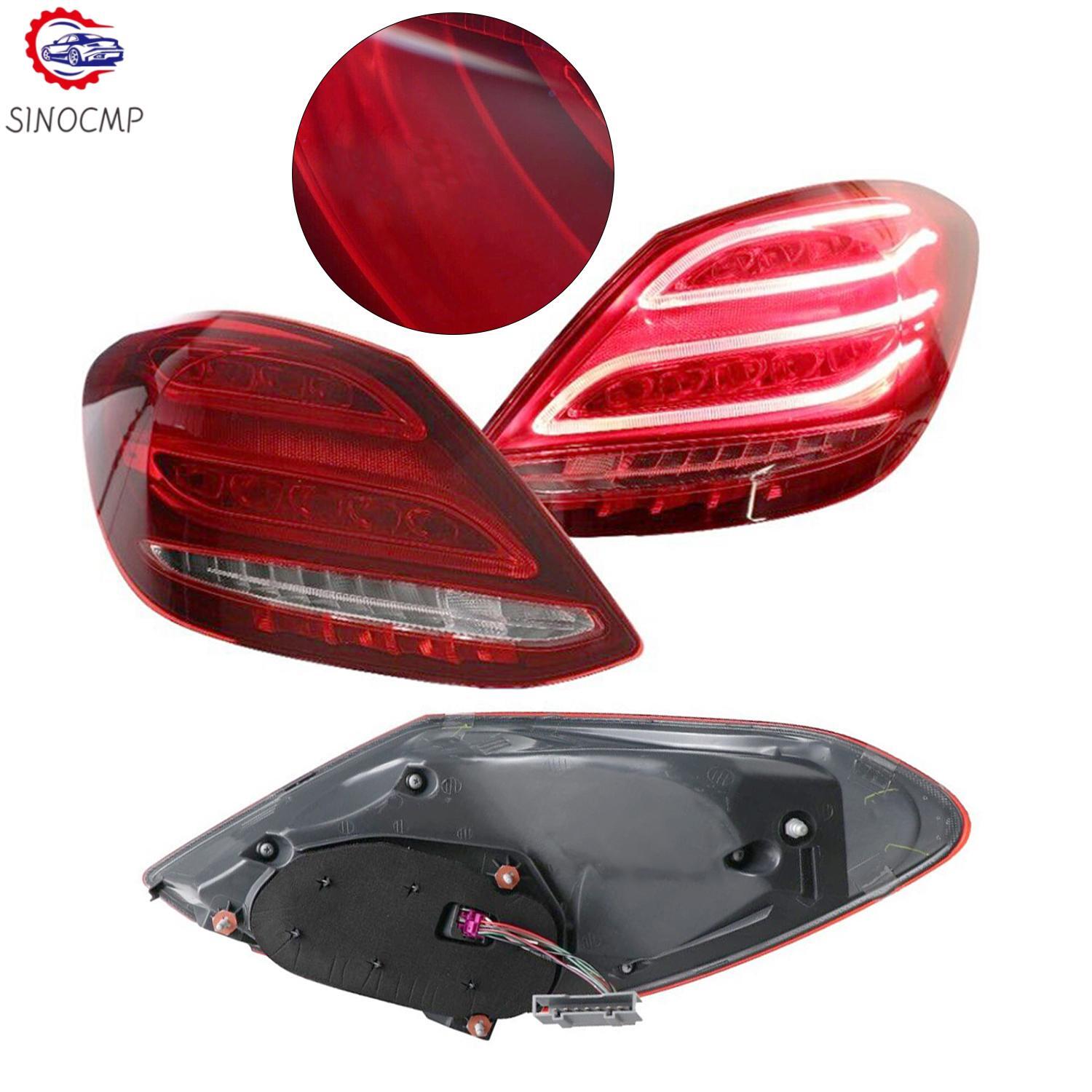 2x Plug n Play Full LED Neon Bar Rear Tail Lamp for Mercedes W205 C-Class 15-18