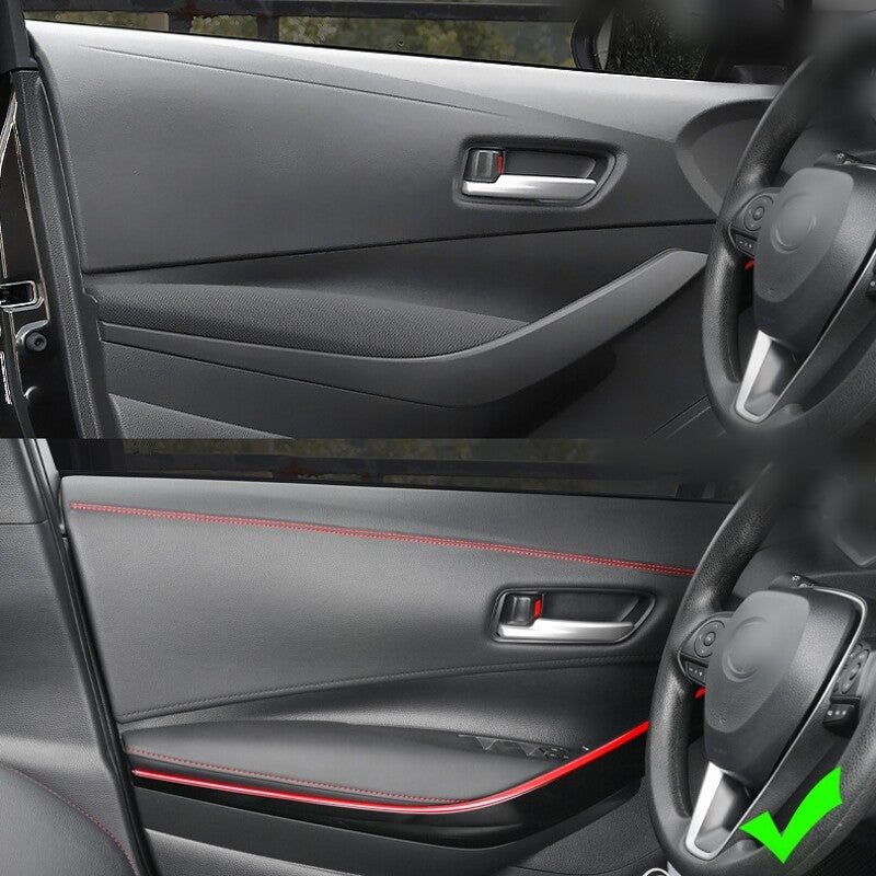 78in Car Trims Line Leather Auto Interior Mouldings Strip Self Adhesive Parts