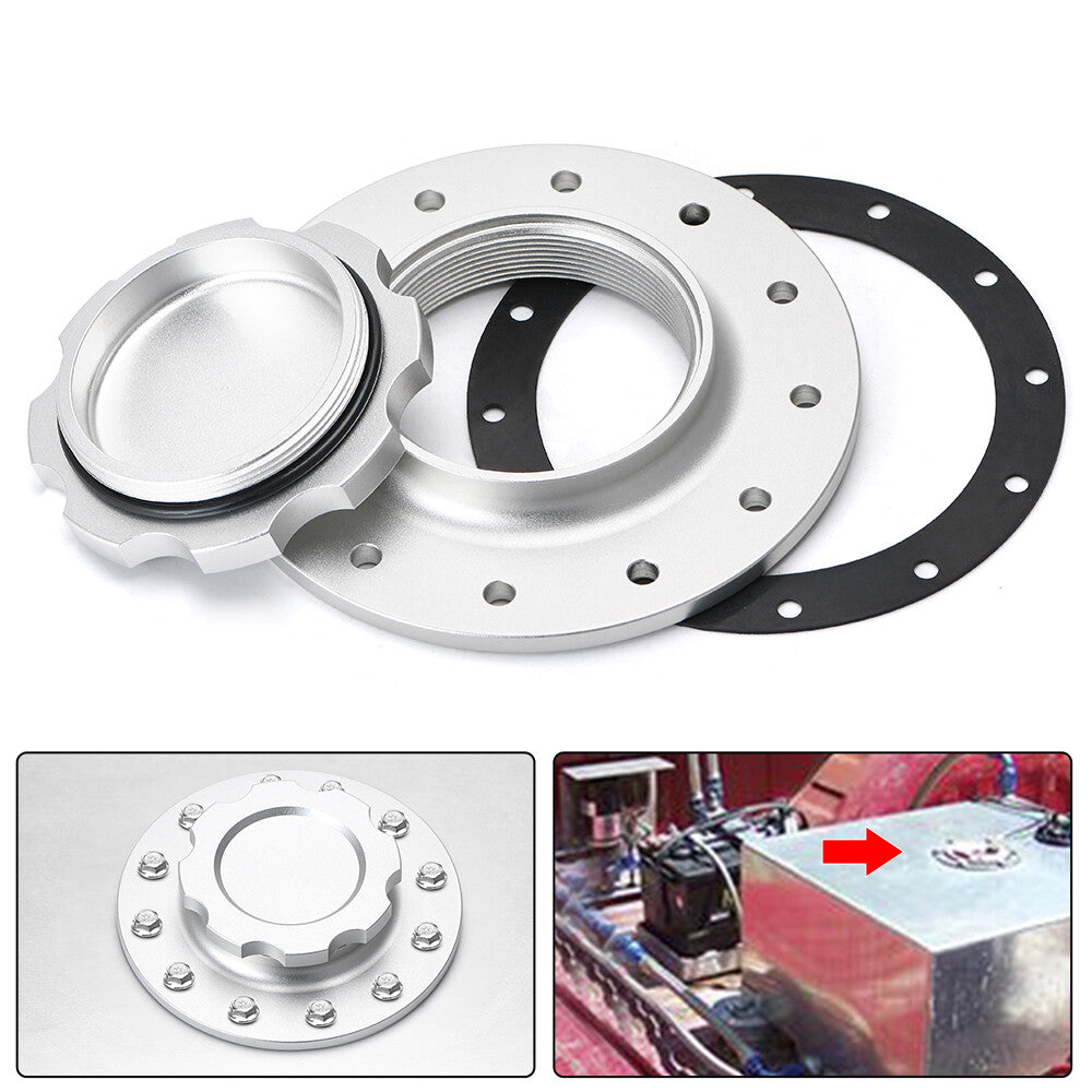 12 Bolt Opening Twist On Flush Cap 3 I.D.Fuel Cell Cap Gasket Filler Neck Cap