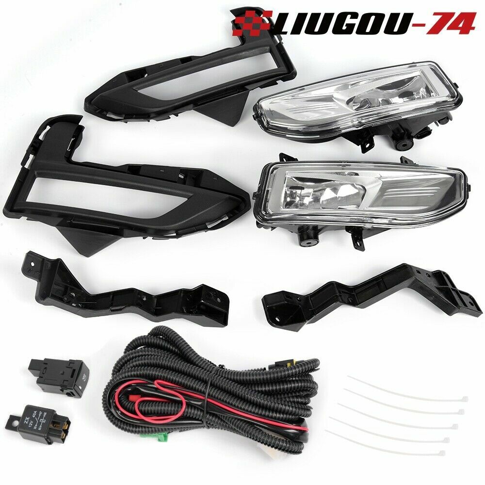 Transparent lens fog light with bezel + wire + switch suitable for NISSAN ROGUE 17-18 S SL SV