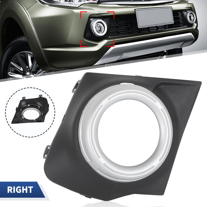 Front Fog Lamp Light Cover Bezel Passenger Fit 2015-18 for Mitsubishi L200 Triton MR