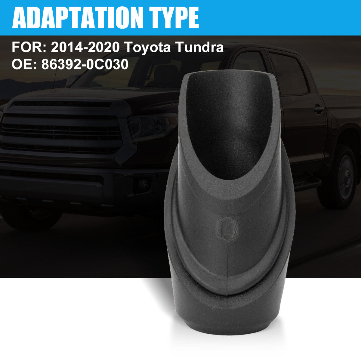 for Toyota Tundra 2014-2020 86392-0C030 Black Antenna Bezel Base Mount Ornament