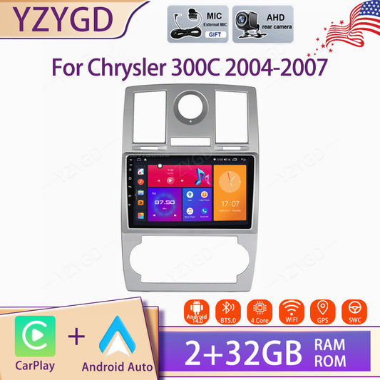 for Chrysler 300C 2004-2007 Stereo Android 14 Carplay Car Radio GPS Navi Wifi BT