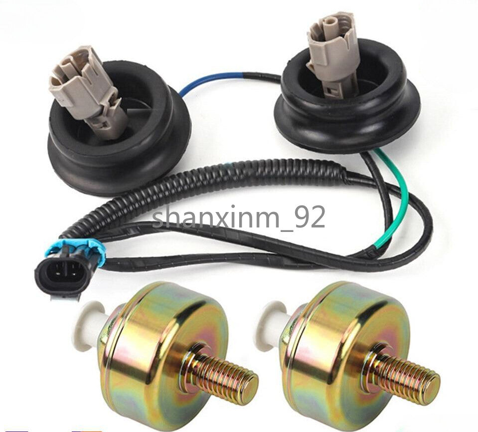 2 Knock Sensor w/ Harness Pair Kit for GM LS1 LQ4 4.8 5.3 5.7 6.0 8.1L 12601822