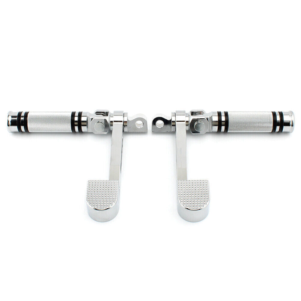 Footrest Footpegs With Heel Rest Chrome Fit for Harley Sportster XL 883 1200 Softail