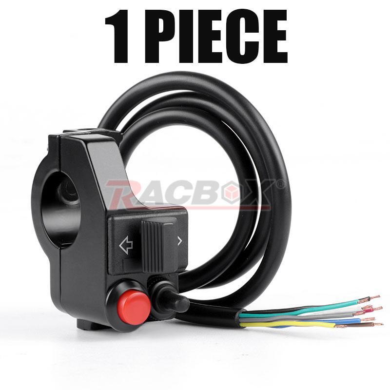 Aluminum Motorcycle 7/8 Handlebar Switch Button Headlight Turn Signal Horn 12V
