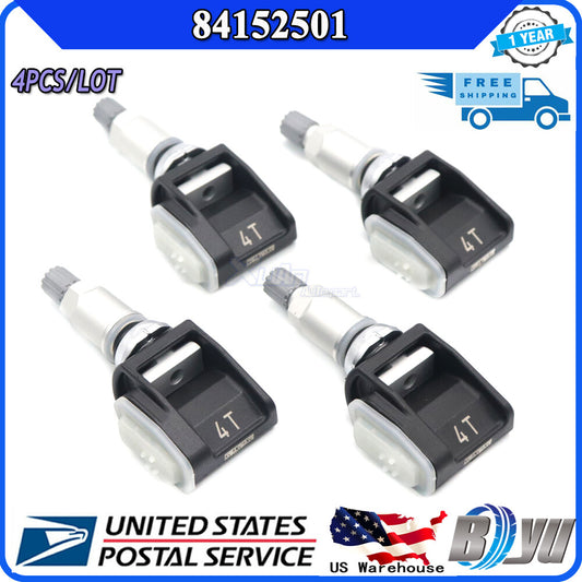 Four new 84152501 TPMS tire pressure sensors for Cadillac for Escalade , for Chevrolet Silverado, and for GMC