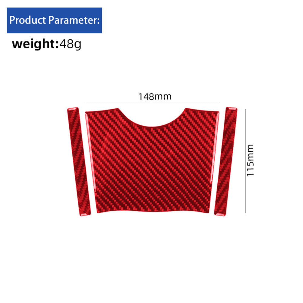 Red Carbon Fiber Center Console Panel Lower Trim for MINI Cooper 2007-11