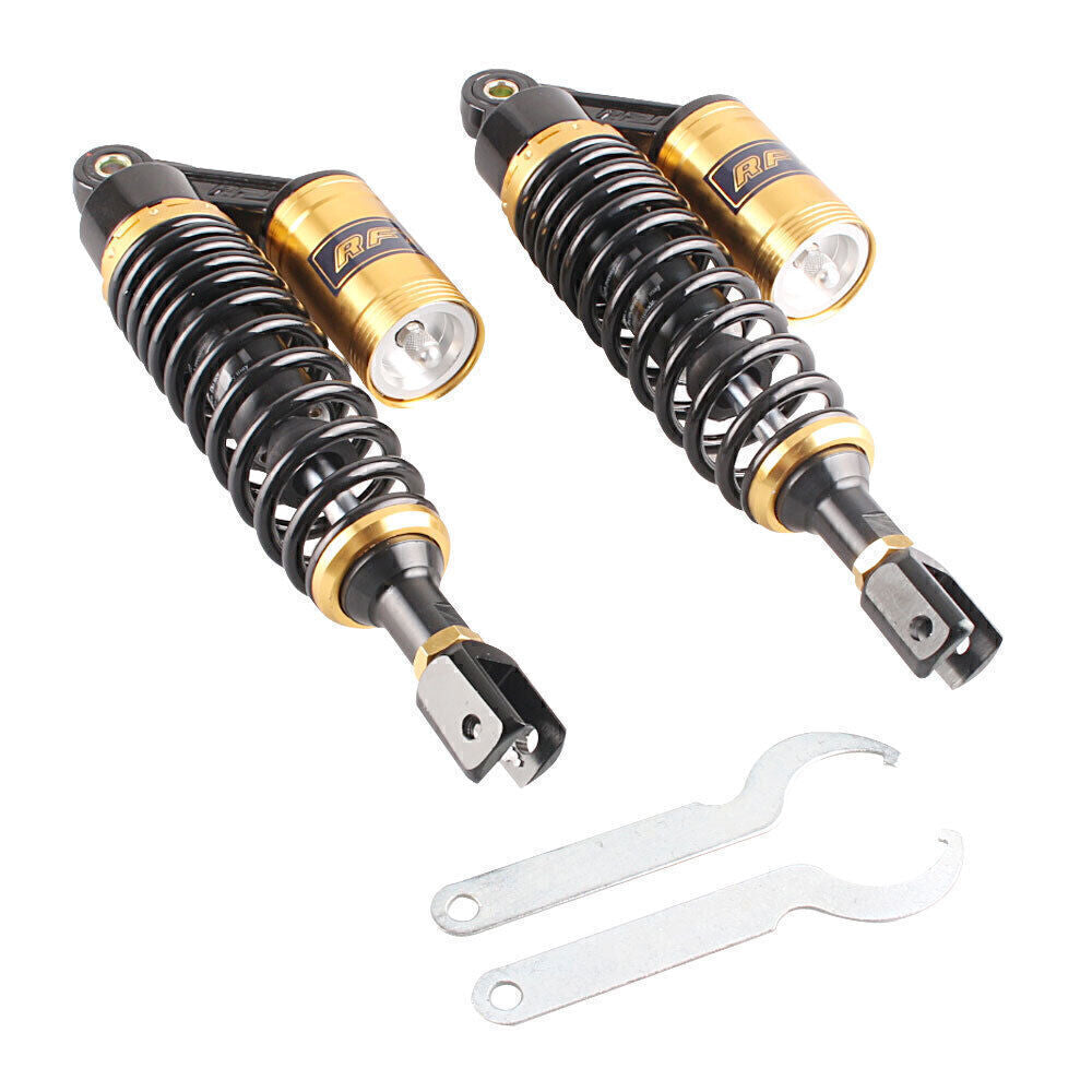 12.5320mm Rear Adjustable Air Shock Absorber Fit Scooters Moped Quad Gold