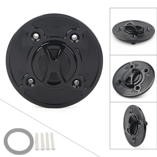 CNC Fuel Gas Tank Cap Cover Keyless fit for Kawasaki 400 650 Z900