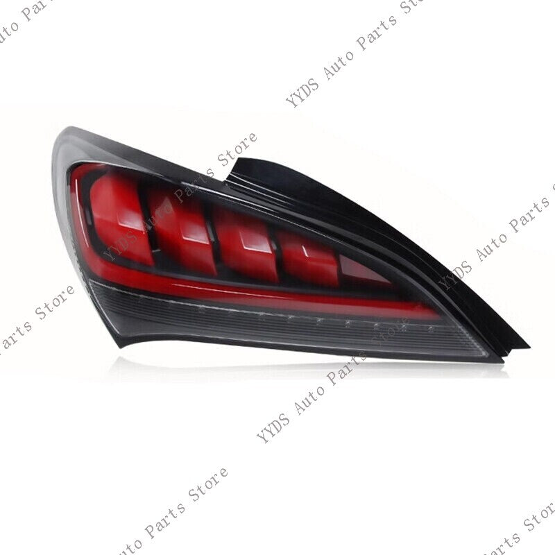 2Pcs Shiny Black Sequential LED Tail Lights For 2010-2016 for Hyundai for Genesis Coupe