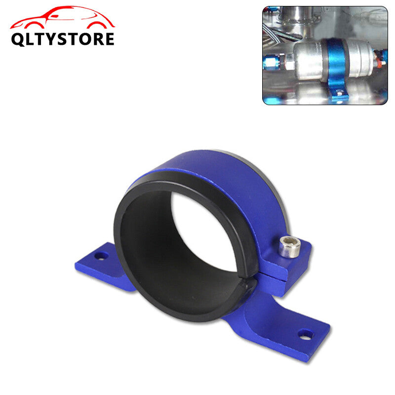 50mm Aluminum Inline Fuel Pump or Filter Mounting Bracket Mount Clamp Blue