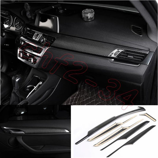 Dry Carbon Fiber Car Interior kit Cover Trim 6PCS Fit For BWM X1 F48 2016-2022