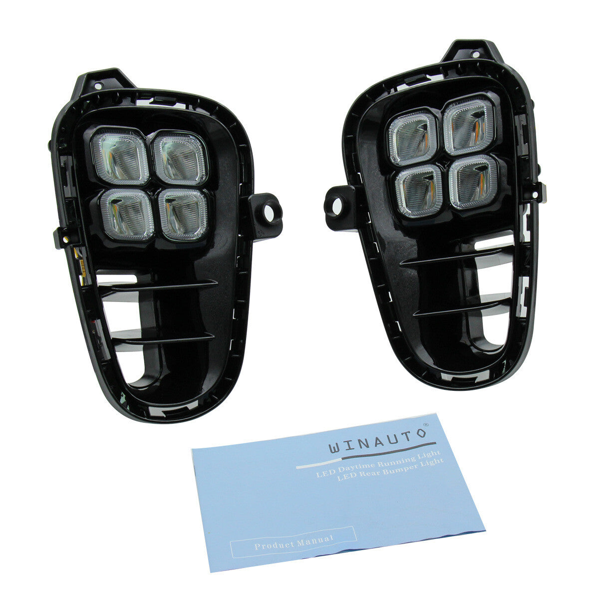 4-Eye LED Daytime Running Fog Lights (DRL) with Wiring Switch for Kia Rio 2018-2020
