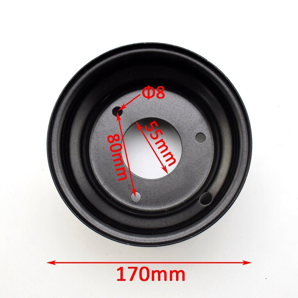 3 hole Vacuum rims 6 inch wheel hub 145/70-6 tire 110-125cc Go-Kart lawn mower