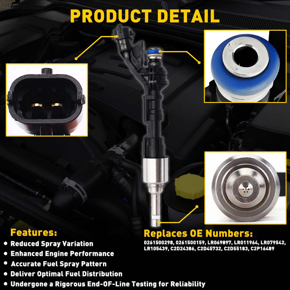 8. Injector fuel suitable for Land Rover LR4 for Range Rover Sport for Jaguar LR079542