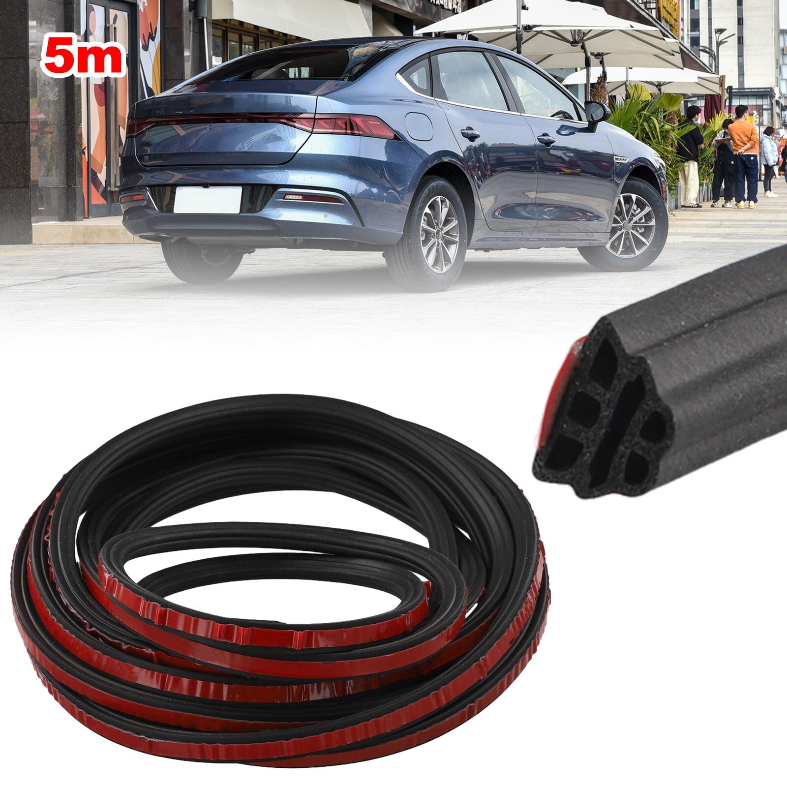 3-Layer Rubber Accessories Sound Insulation 1pc new Car Door Seal Strips