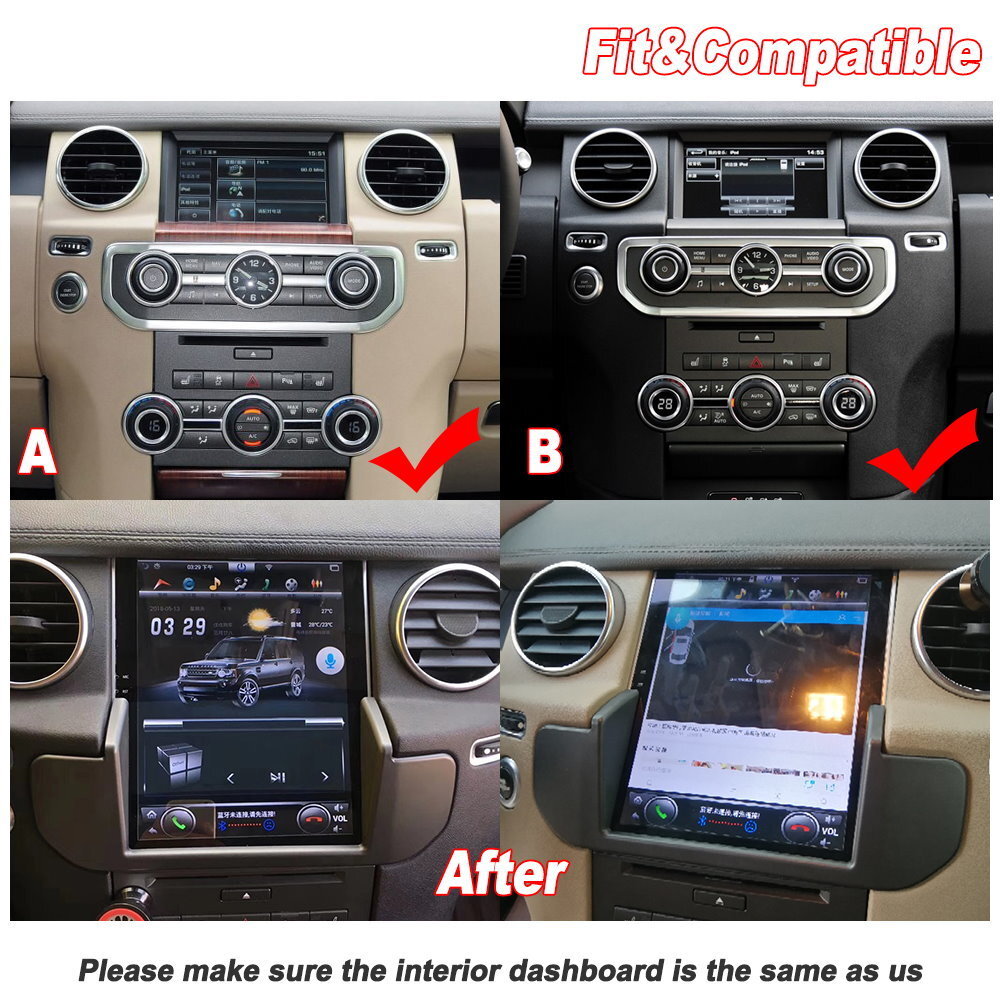 Car Android GPS Navigation Wifi 10.4 for Land Rover Discovery 4 LR4 09-16 radio