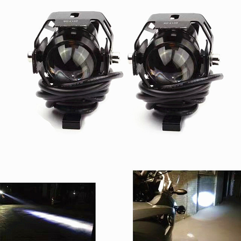 2Pcs 12V Motorcycle Headlights Auxiliary Working Lamp Led Head Spot fog Lights