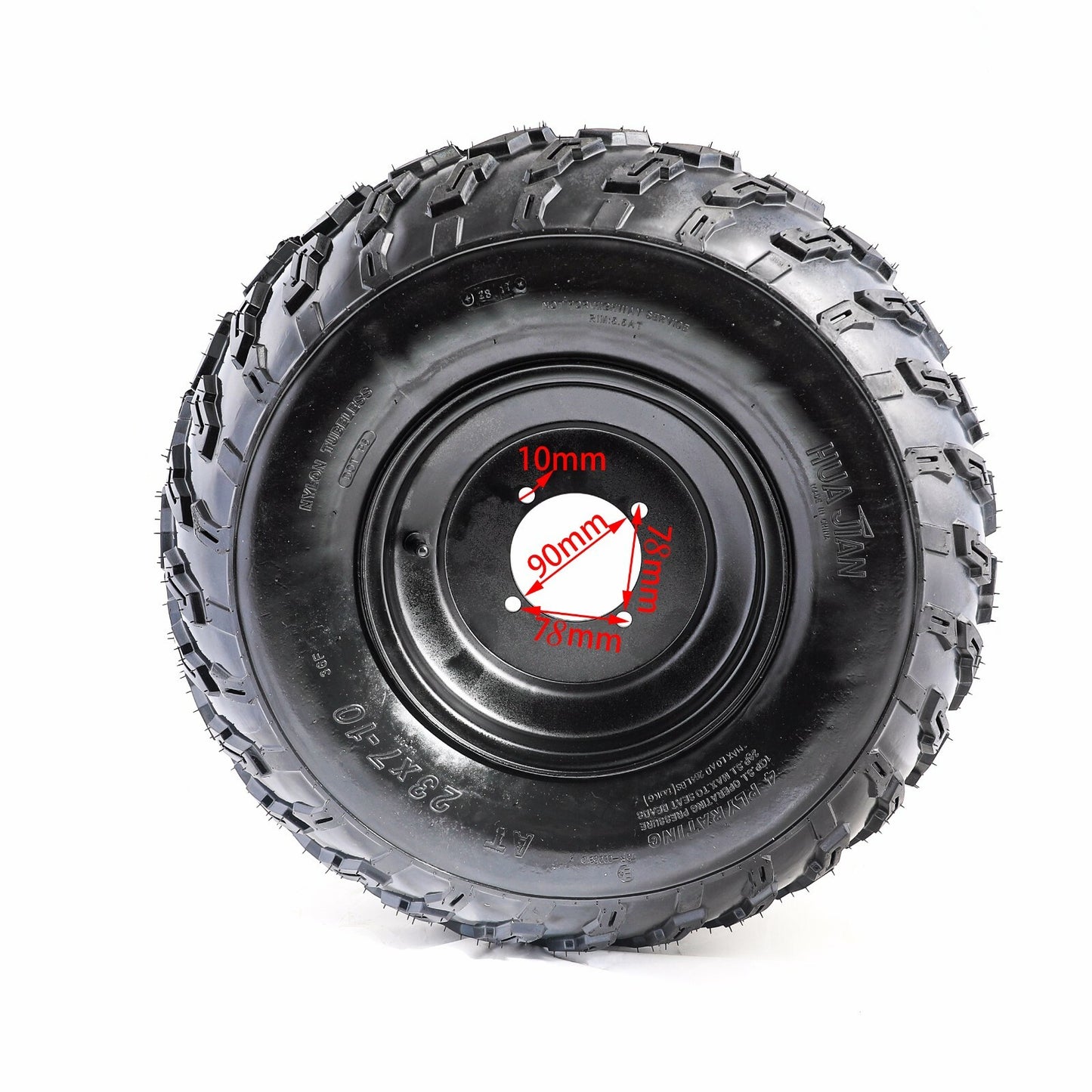 23x7-10 All-Terrain Vehicle Tires and Rim; 23x7x10 UTV 4-Wheel Off-Road Vehicle; 200/250/300cc