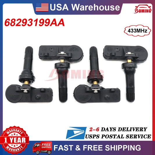 Set (4) NEW TPMS Tire Pressure Sensor 68293199AA For 2019-2022 for Dodge for Ram 1500 DT
