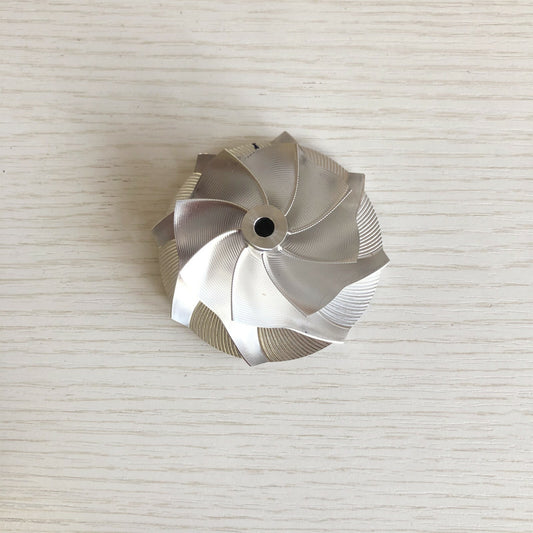 GT15-25 49.70/67.40 mm 8+0 insert spot milling, air profile blank compressor wheel