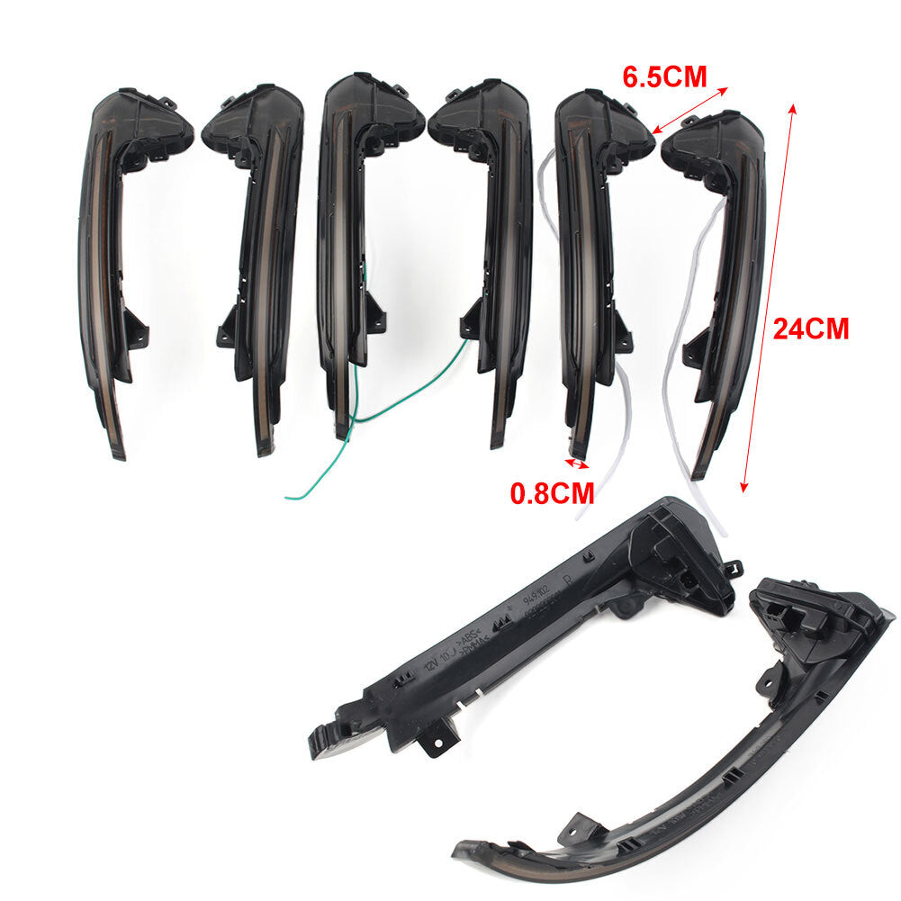 Sequential LED Side Mirror Turn Signal Light for Audi for A6 C7 C7.5 RS6 S6 4G 12-18