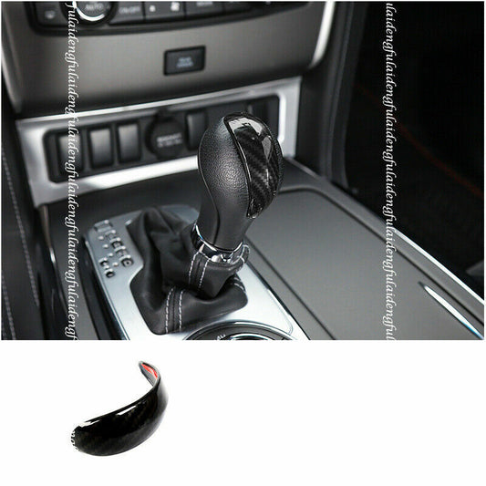 for Nissan Armada Patrol Y62 2017-19 Carbon Fiber Interior Gear Shift Knob Trim