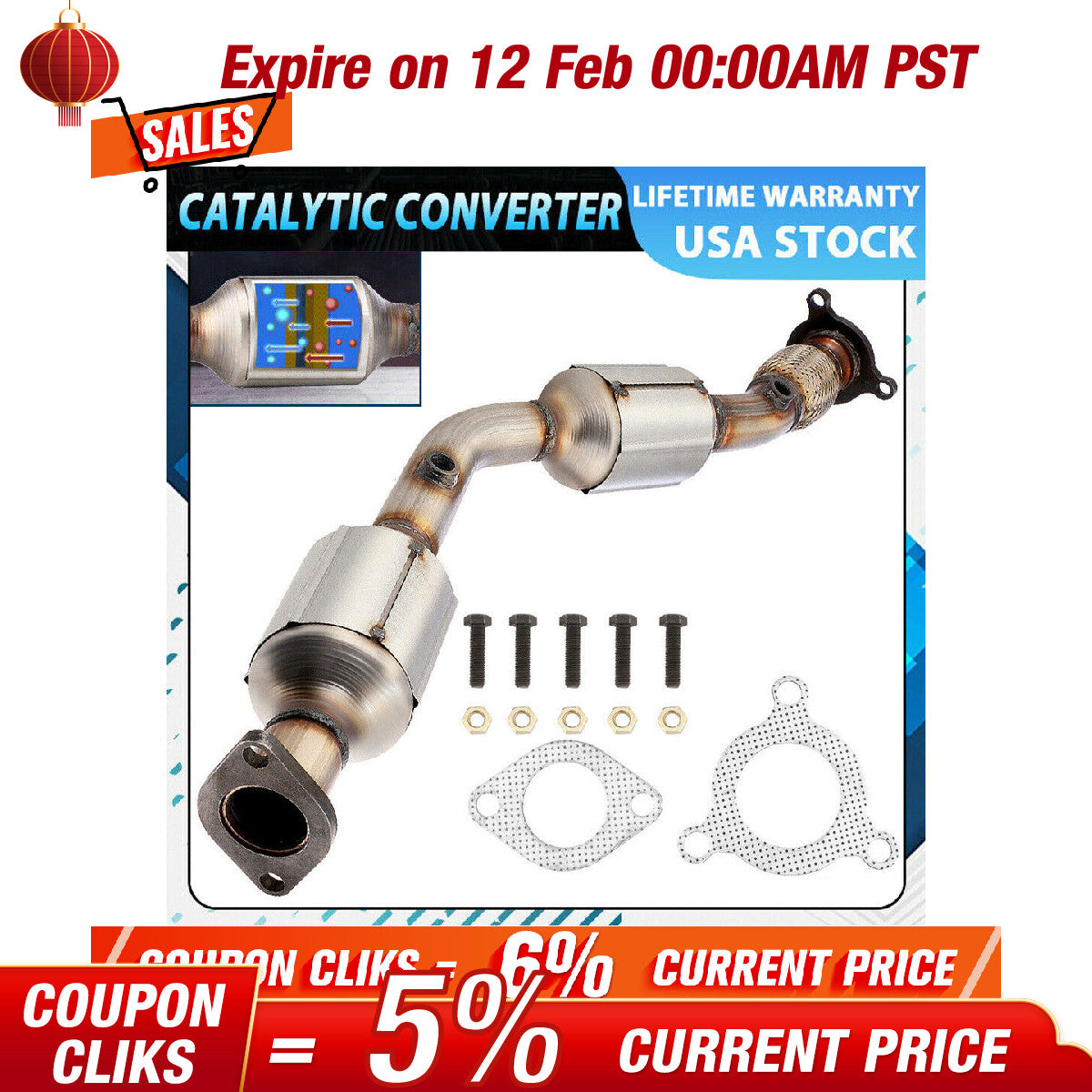 Exhaust Catalytic Converter for 2008 2009 2010 for Chevy Cobalt HHR for Pontiac G5 2.2L