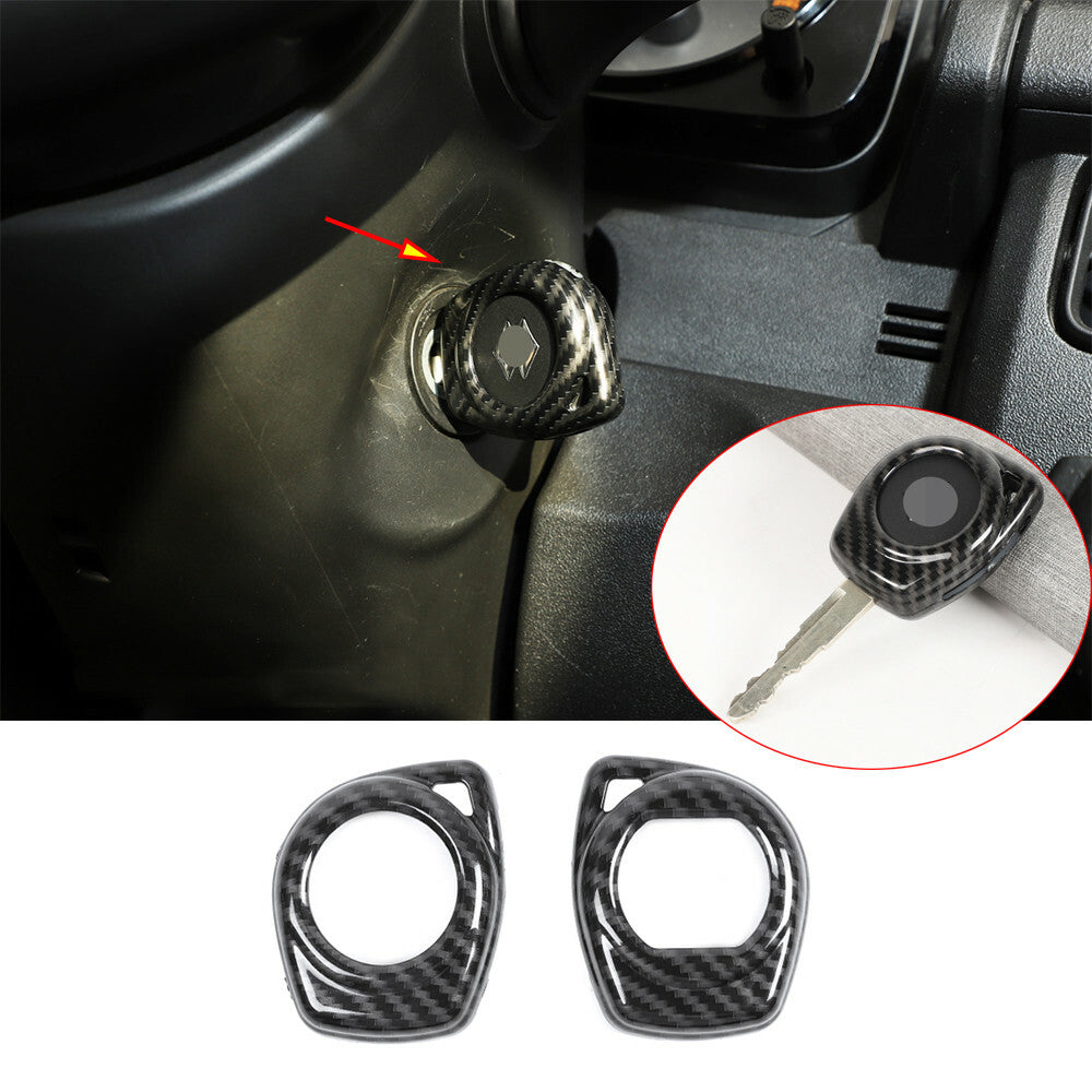 Carbon Fiber ABS Key Case Protector Cover Key Fob Shell for Suzuki for Jimny 2019-22
