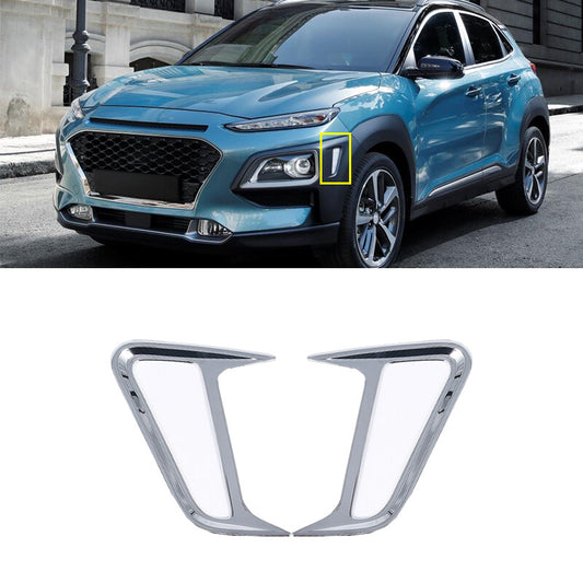 Pair Turn Signal Lamp Cover Trim for Hyundai Kona 2018-2021