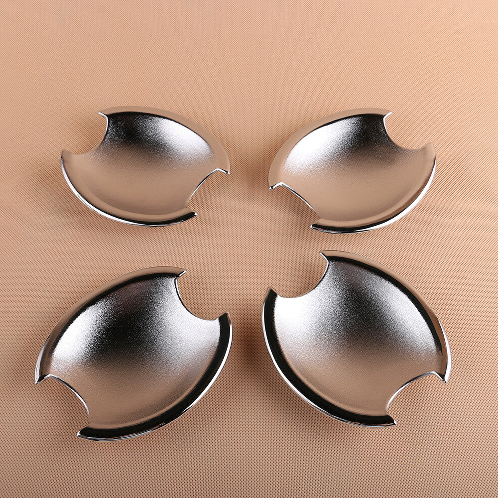 4x Door Handle Cup Bowl Bezel Fits for Nissan Qashqai Dualis 2008-2012 Chrome