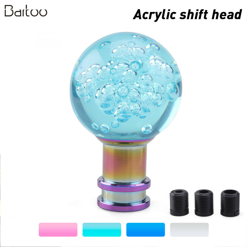 Shift Knob Ball Manual Transmission Gear Shift Knob Crystal Bubbles Acylic 33mm
