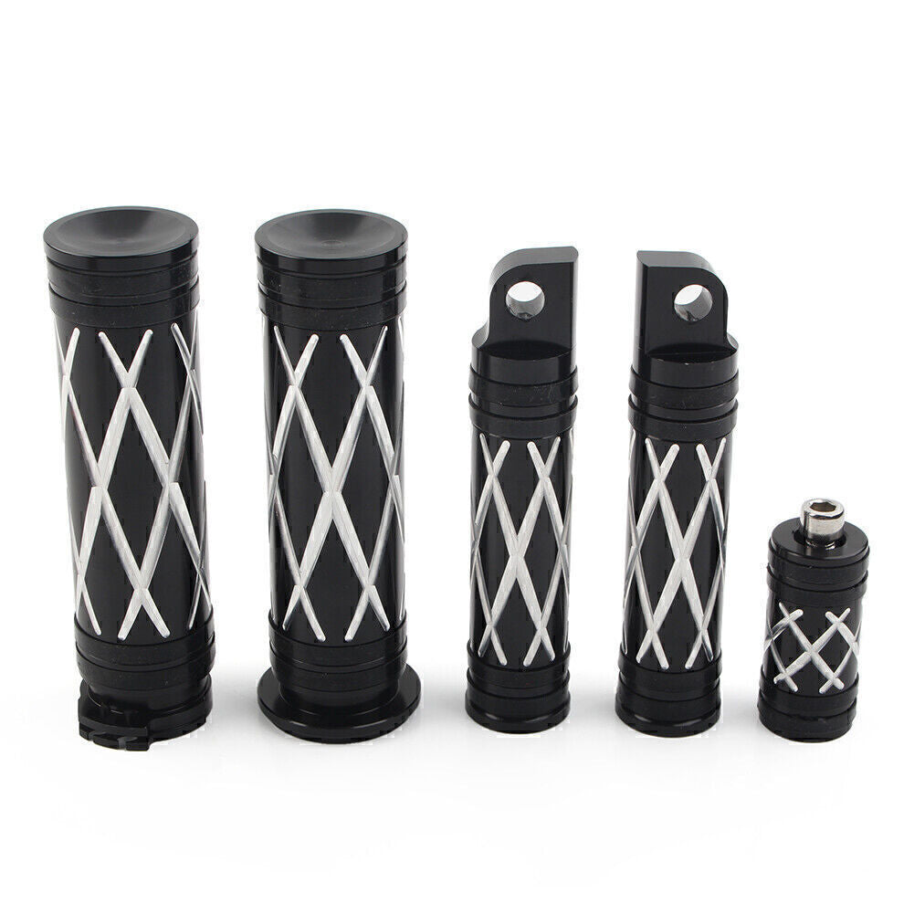 Footrest FootPeg Hand Grips Shifter Peg for Harley Sportster XL 1200 883 Black