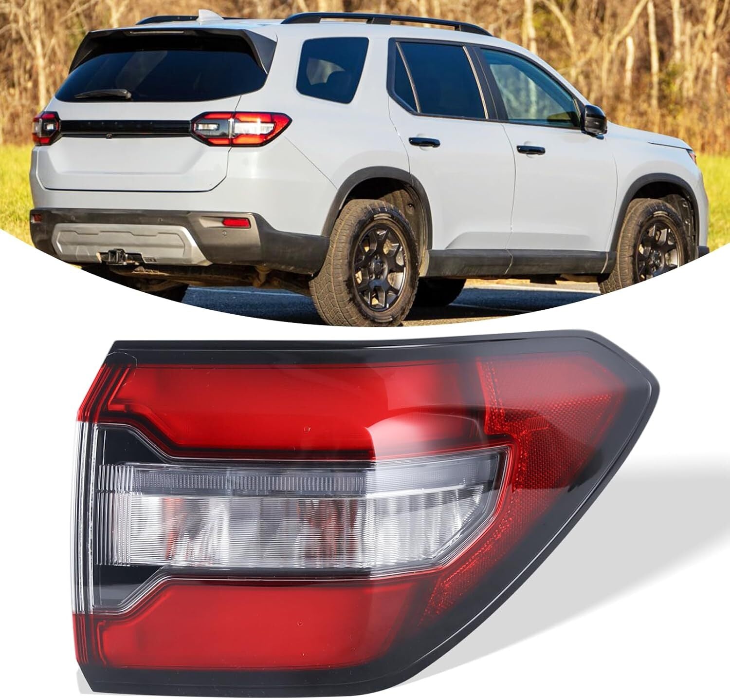 Outer Tail Light LH Driver Left Side For 2023 2024 for Honda Pilot LED Lamps