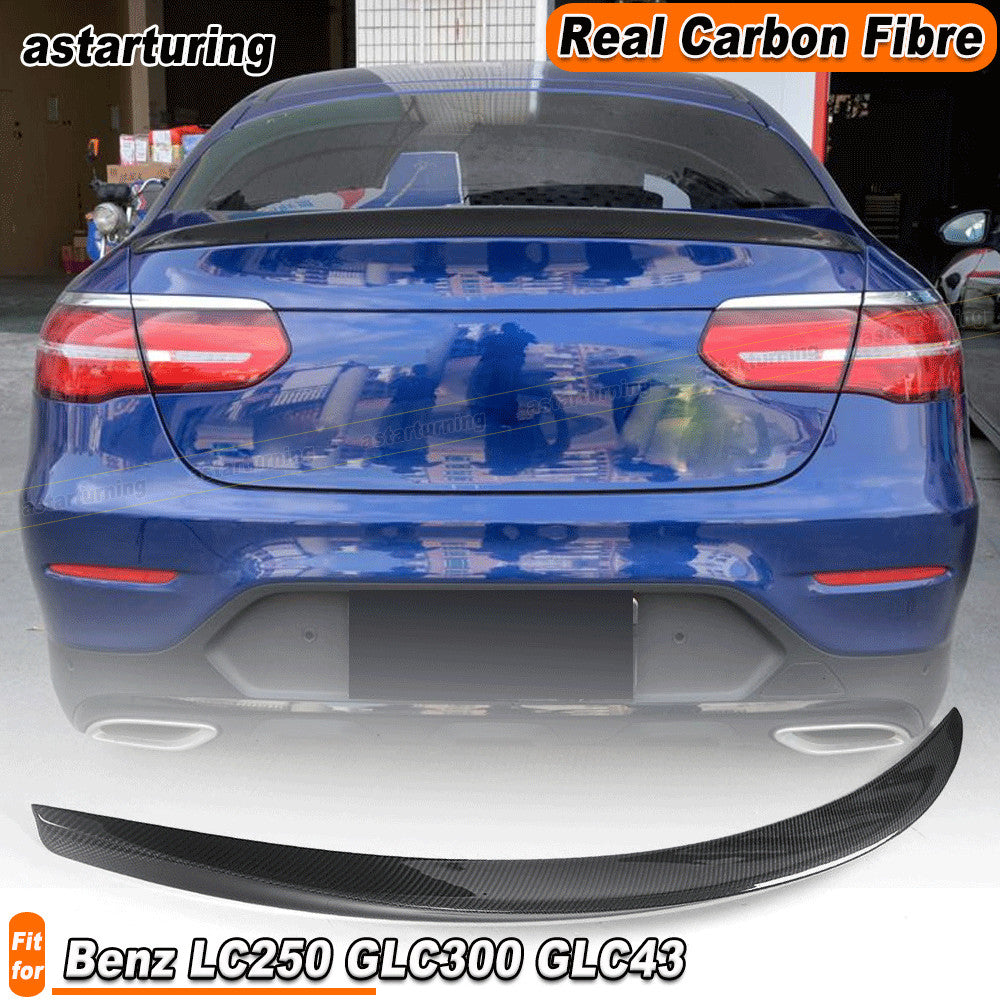 for Benz C253 GLC250 GLC300 GLC43 AMG REAL CARBON Rear Trunk Spoiler Boot Wing