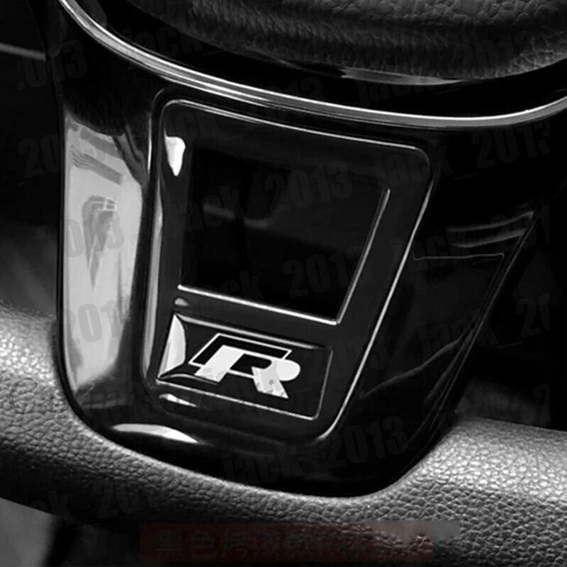Black ABS Steering Wheel Sequin Cover Trim For Volkswage for VW for Jetta MK7 2013-2024