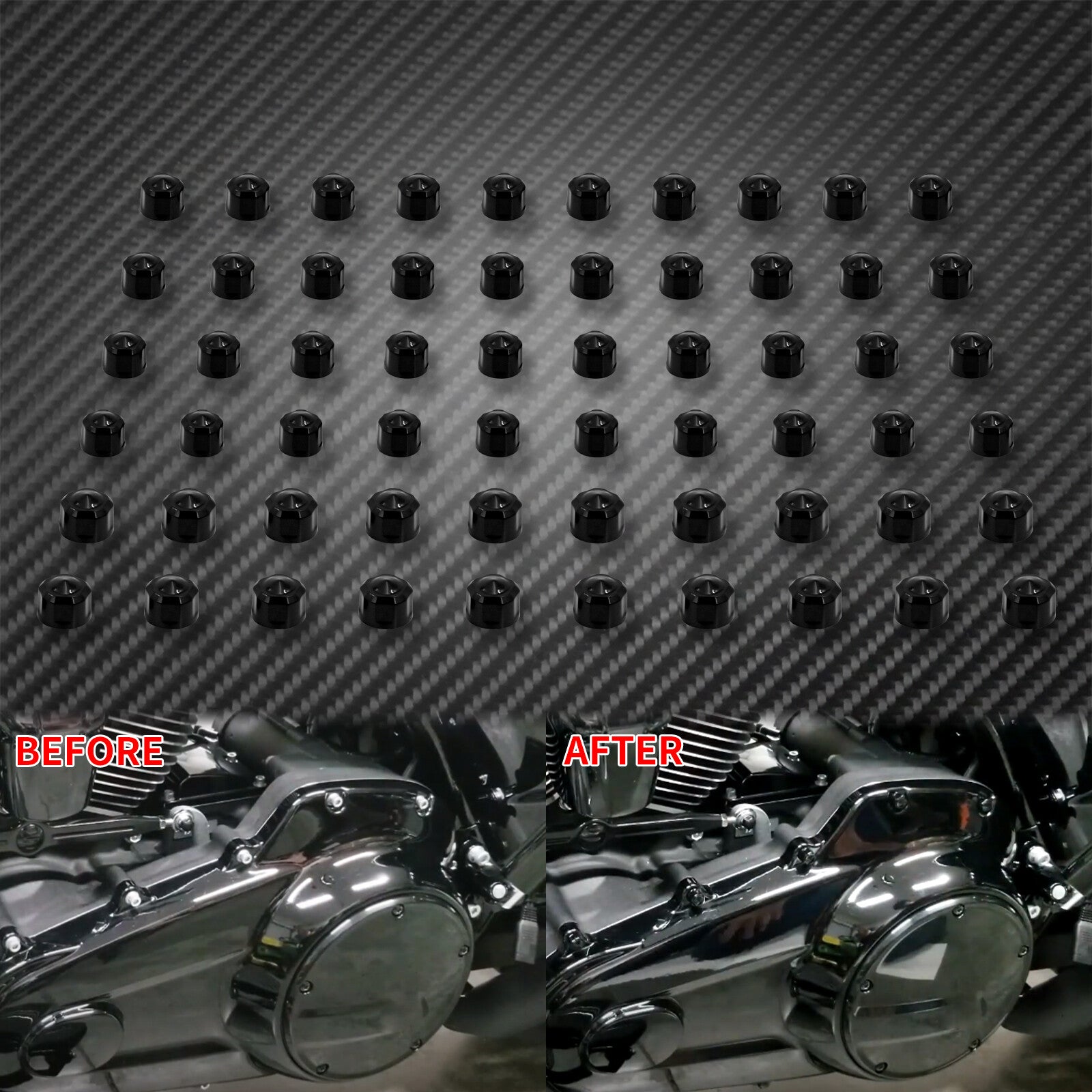 Plastic Engine Kaps Bolt Covers Cap Fit for Harley M8 Touring Softail 2018-2023